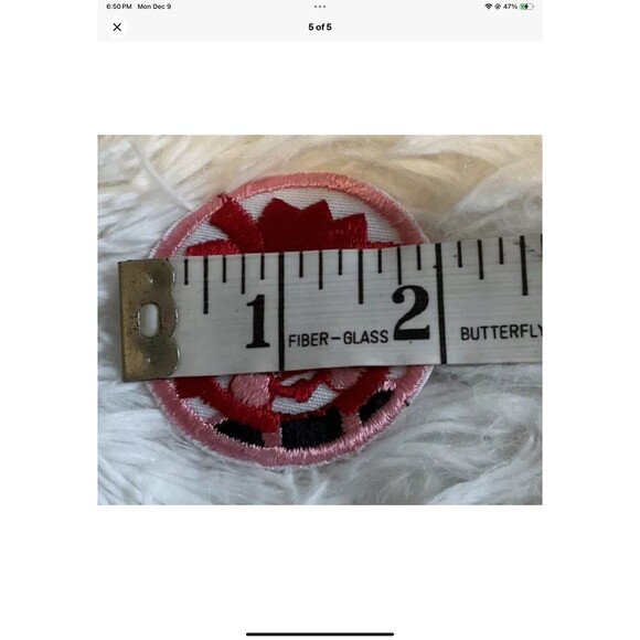 Raggedy Ann & Andy Sew On Embroidered Round Patch Vintage Set Of 2 - Picture 5 of 5